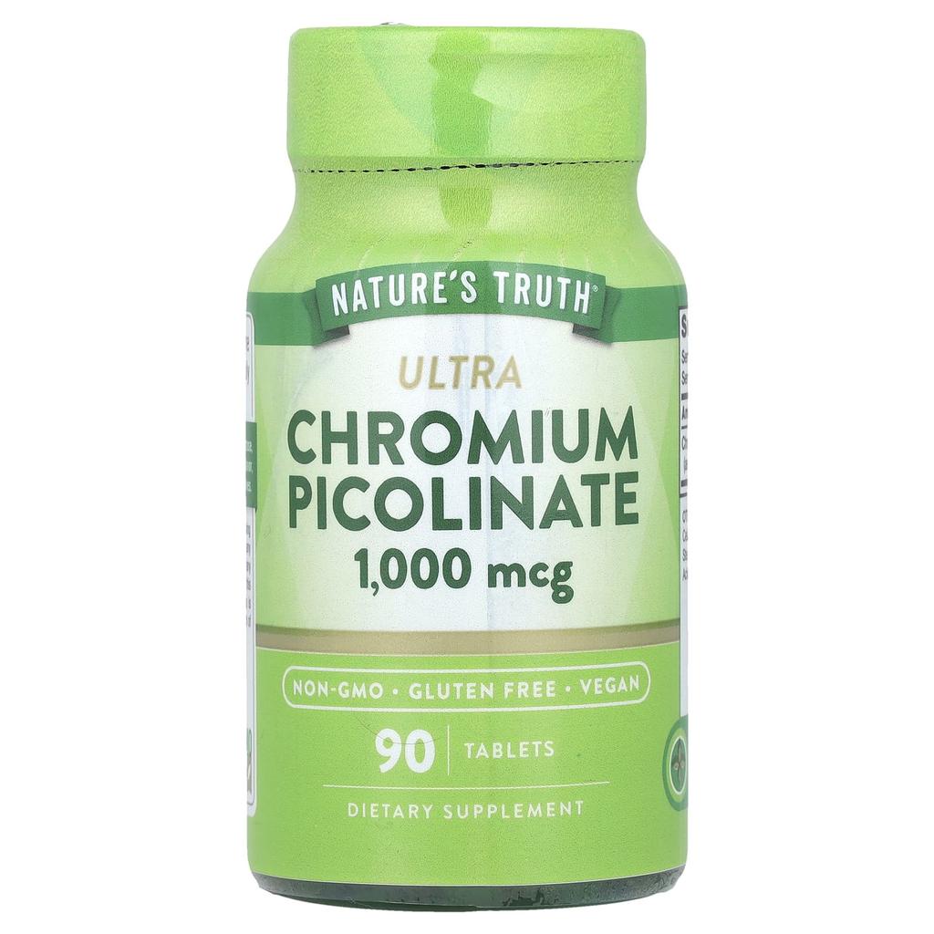 Nature's Truth Ultra Chromium Picolinate, 1,000Mcg, 90 Tablets