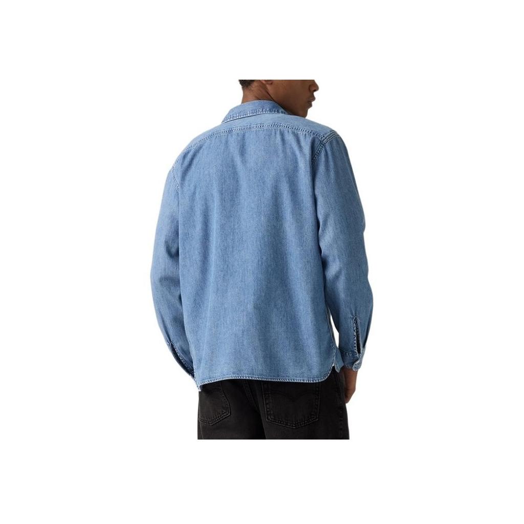 Levis Удобная Универсальная Винтажная Повседневная Джинсовая Рубашка с Длинным Рукавом Мужские рубашки 19587-0348