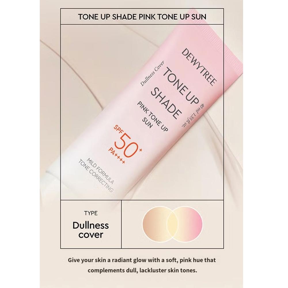 DEWYTREE Tone-Up Shade Pink Tone-Up Sun 40ml - Korean Brightening Sunscreen