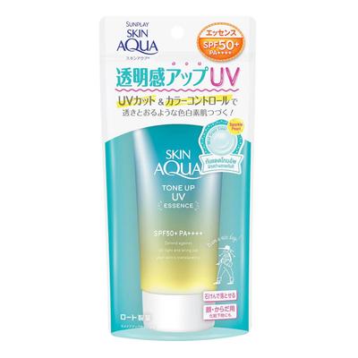 Skin Aqua Tone Up UV Essence Mint SPF 50+ PA++++, защищает от ультрафиолета и придает коже прозрачность, 80 г