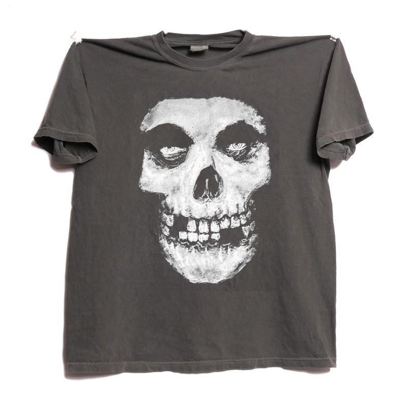 Misfits Crimson Ghost унисекс винтажная темно-серая футболка с коротким рукавом QT7940