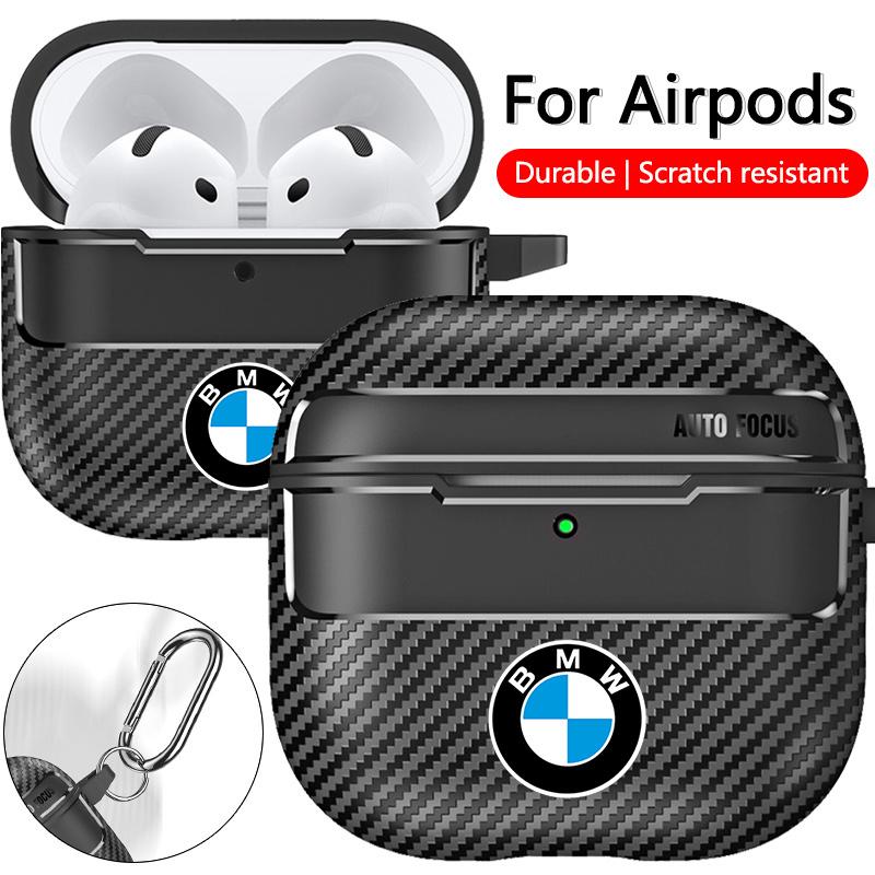 SQLI6 Мягкий чехол для наушников Apple AirPods 4 2024 Чехол для Airpod Pro 1 2 3 4-го поколения С брелоком Для логотипа BMW M Performance E46 E90 E60