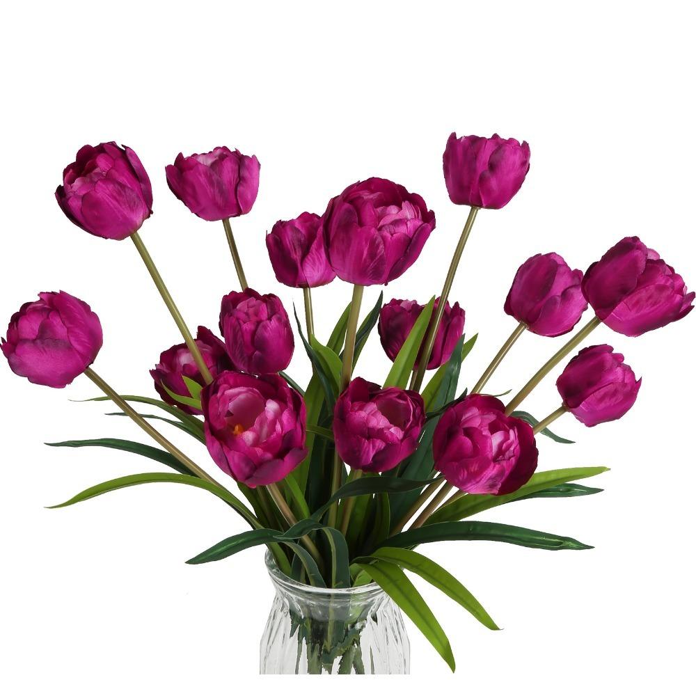 5 пучков настоящих тюльпанов Букет цветов 15 головок искусственных тюльпанов для свадебных композиций Центральные украшения для дома