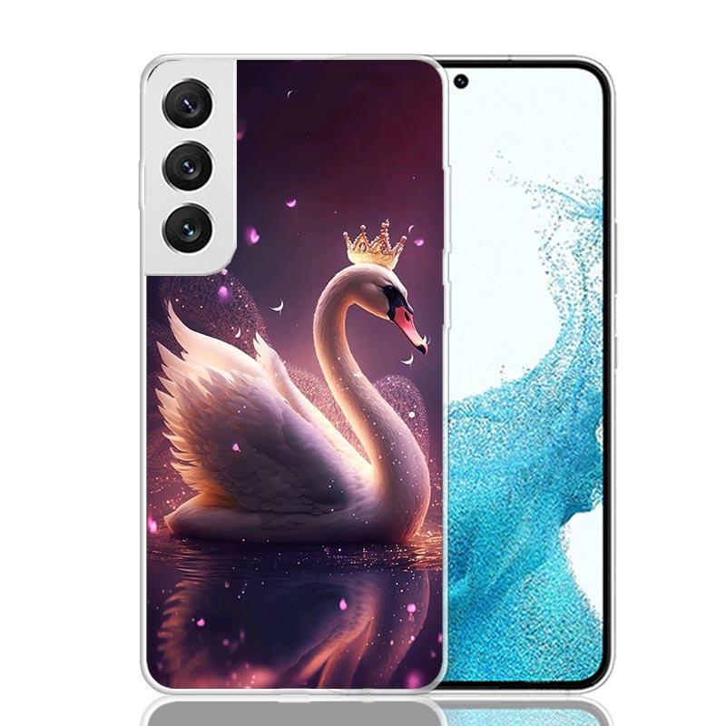 Чехол для телефона Белый Лебедь Грация Искусство для Samsung Galaxy S26 S25 Edge S24 S23 FE S22 Ultra S21 Plus S20 + Fundas Cover Coque Galaxy S2