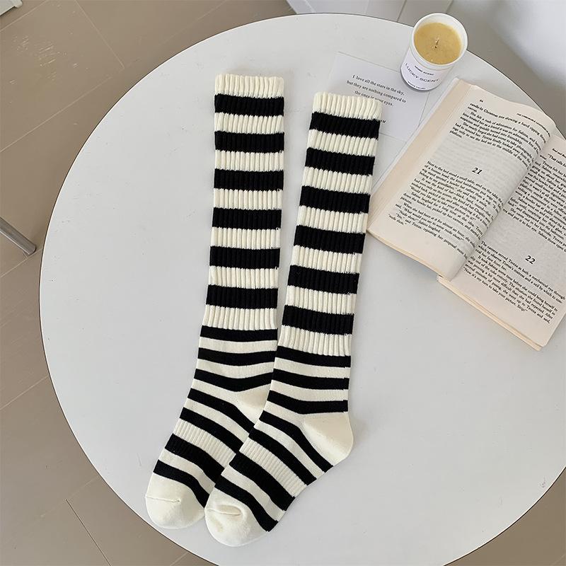 British Style Plaid Women Stockings Long Socks Japanese Style High School Students Thigh High Socks Girls Kawaii Cute Knee Socks