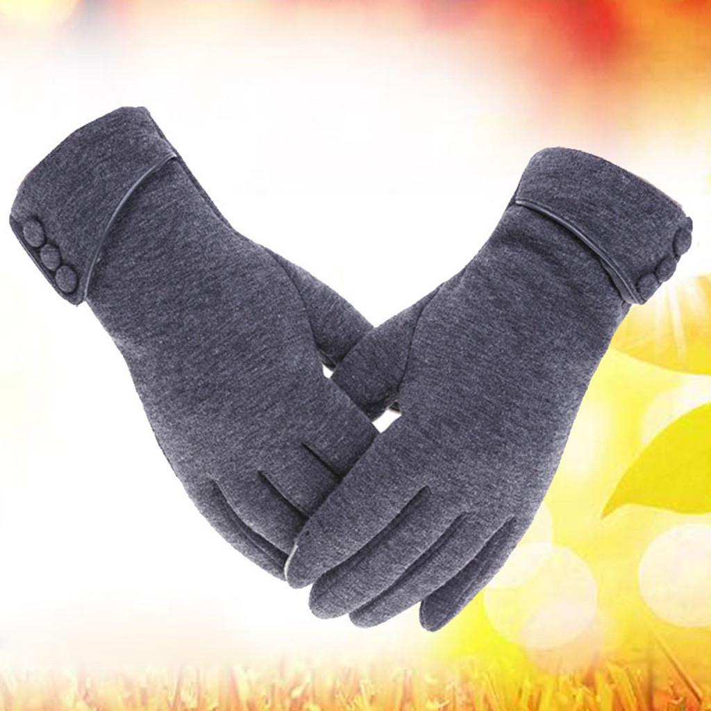 Женские перчатки для телефона с толстой флисовой подкладкой, ветрозащитные зимние теплые перчатки