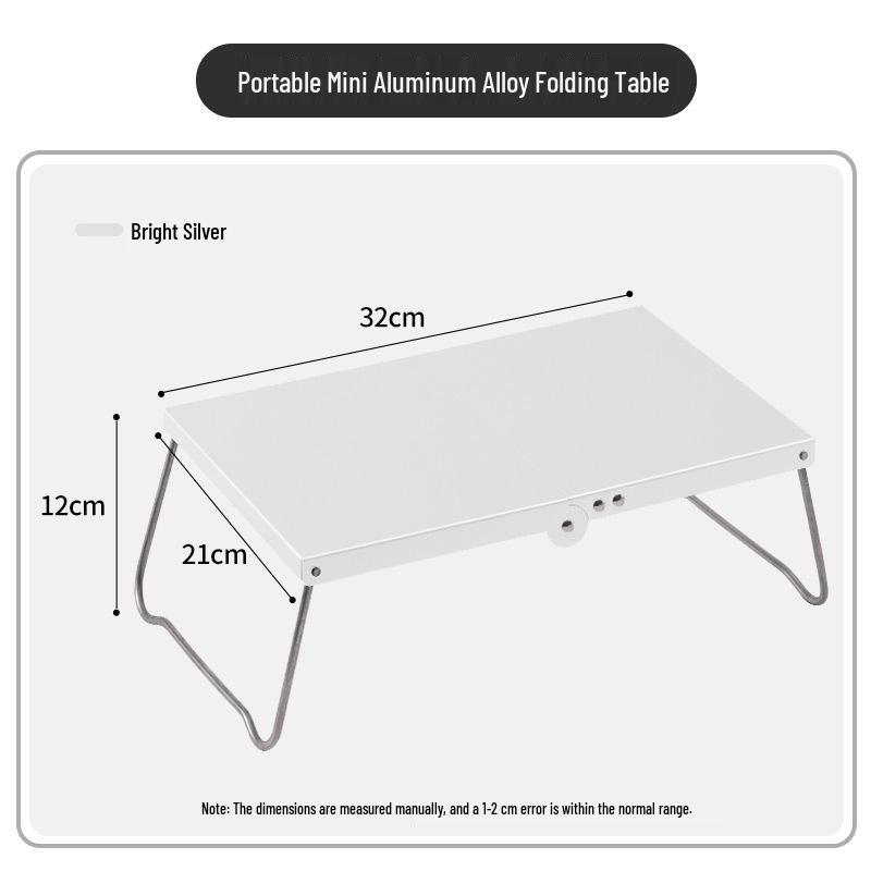 Ультралегкий складной алюминиевый туристический стол: Портативный, компактный, идеально подходит для барбекю и отдыха на природе.