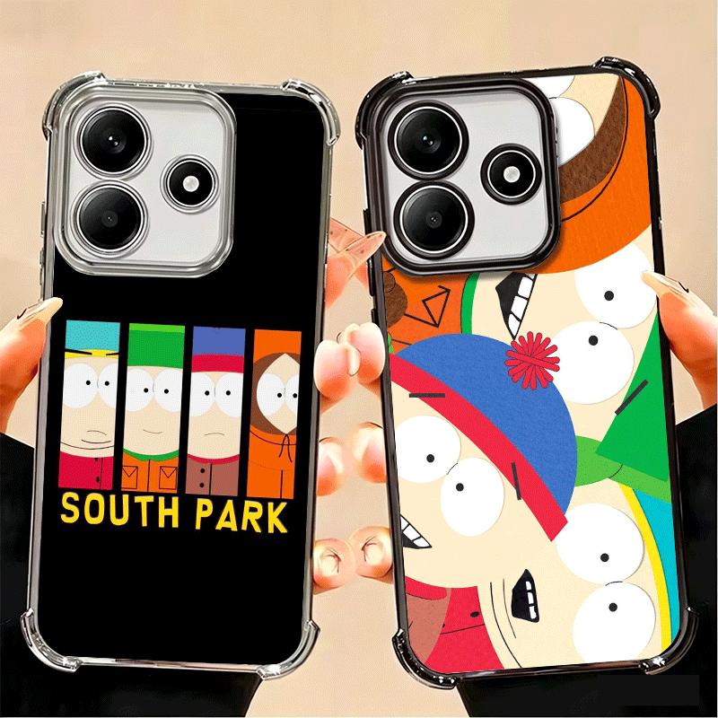 Мультяшный S-South P-Parkes Мягкий чехол для телефона для Xiaomi Poco X7 X8 Pro Max X6 X5 X3 F8 Ultra F7 M8 M7 M5S Redmi 15C 15A 15 14C 13C 1