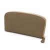 Long Wallet Round Zipper Genuine Leather Shrink Leather Perlinger Shrunken Calf YKK Zipper Made In Japan [Asmedel] 14E-7001 (TAUPE)