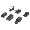 Diecast Military Vehicles 6 Pack Army Toys Assorted Transporter Tank Helicopter Armored Car for