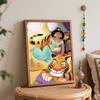 Disney Масляная живопись Жасмин и Раджа ручной работы DIY арт-картина декор для дома