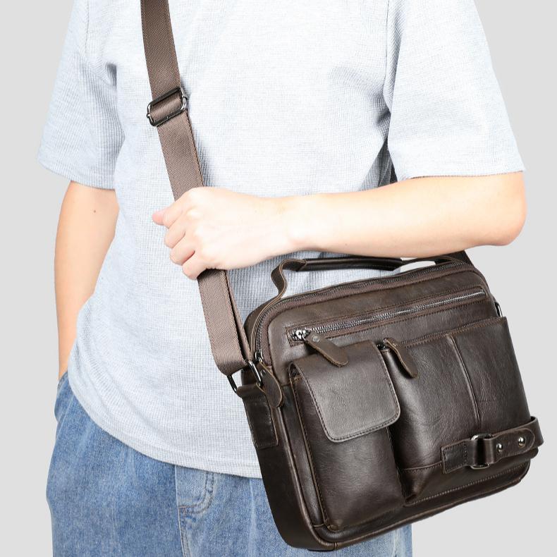 Винтажная кожаная сумка через плечо Crazy Horse, большая вместимость, вмещает сумки из натуральной кожи