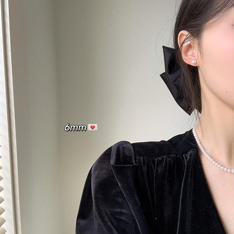 Feverins pearl stud earrings women's year new trendy earrings women's earrings temperament Korean high-end sense