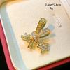 Korea Simple Geometry Square Zircon Small Flower Brooches Elegant Temperament  Bow Snowflake Dress Accessories Pins Girls Gifts