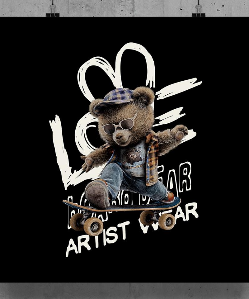 ARTISTWEAR [Atw] Boardbear Пигментная футболка с коротким рукавом