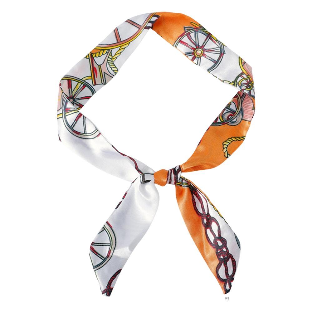 Long Slender Scarf Double-Sided Streamer Handbag Handle Ribbon Hair Band  Neckwear/Wrist/Waistband