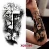 Fake Skull Tattoo Male Lion Wolf Tiger Snake Waterproof Tattoo Sticker Arm Art Fake Tattoo Male