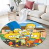 Simpsons pattern round rug,Carpet Rug for Living Room Bedroom Playroom ,Non-slip Floor Mat,Holiday Gifts and Birthday Gifts.