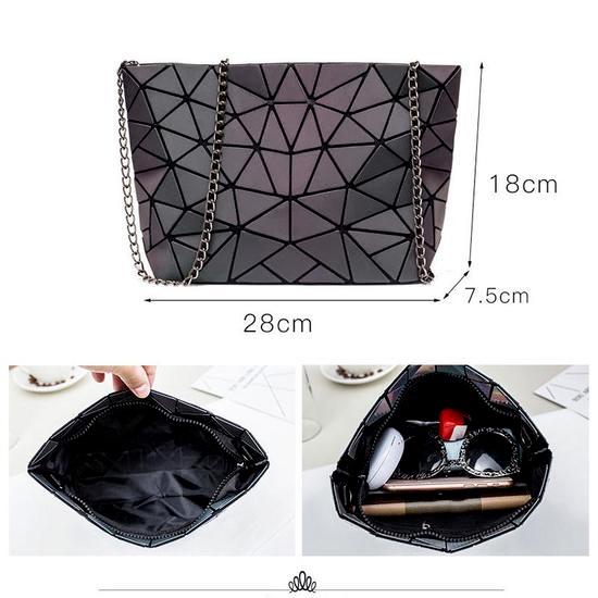 Сумка-мессенджер женская сумка на цепочке модная светящаяся сумка на ремне с геометрическим рисунком Sac Femme женский ремень Bolsas Feminina