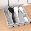 Кухонный ящик Органайзер для столовых приборов Держатель для серебра Разделитель для кухонной утвари Коробка Пластиковый лоток для хранения столовых приборов Принадлежности для дома и ресторана