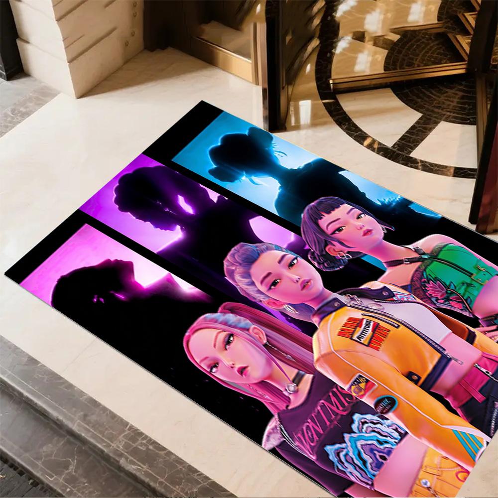 Colorful Fashion Friends Floor Rug Office Rug Perfect for Balcony Kitchen Game Room Hallway Antislip Carpet Anime Office Decor Gift for Festivals