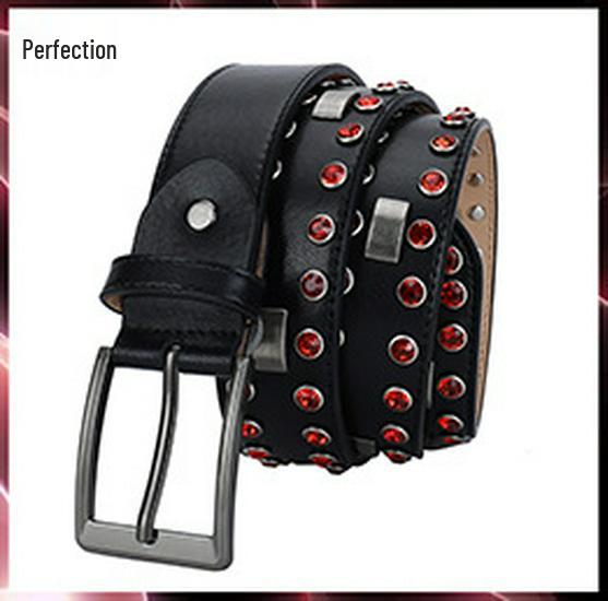 Унисекс ремень в стиле панк из натуральной кожи для хип-хопа