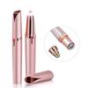 18K Gold Plated Electric Eyebrow Trimmer Makeup Painless Eye Brow Epilator Mini Shaver Razors Waterproof Portable Facial Hair Remover for Women