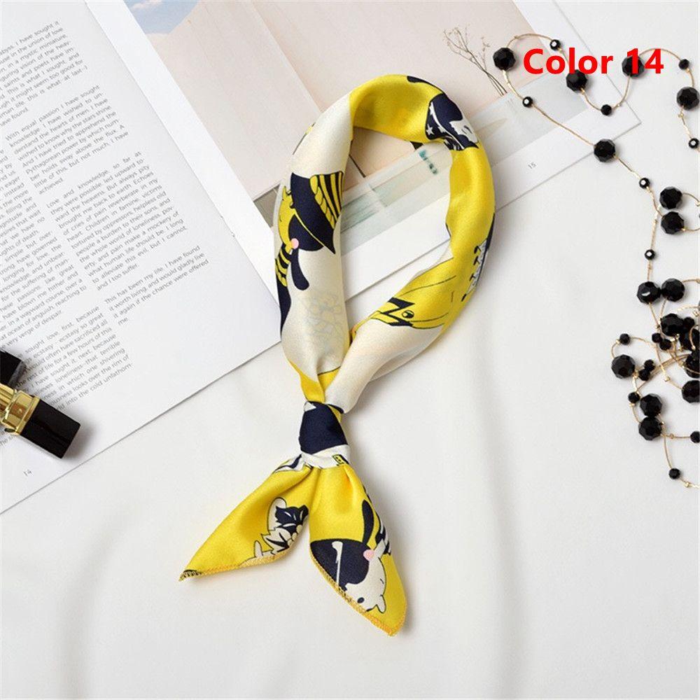 Gifts Elegant Women Silk Feel Satin Square Scarf Head Neck Hair Tie Band