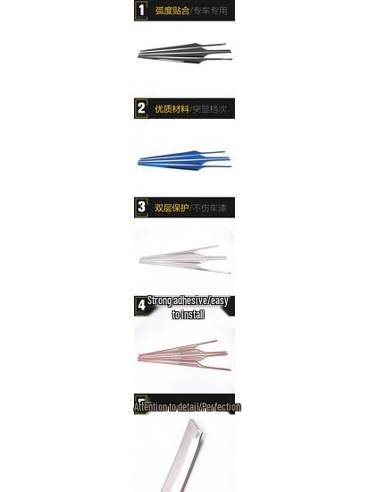 Совместимая декоративная полоса для дверных стекол Baojun 530 - Модель 2020 года, Защита от царапин, Аксессуары с яркими краями