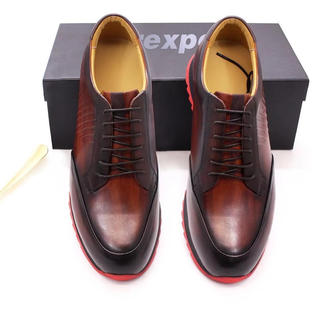 Casual Fashion Men'S Shoes European And American Trend Cowhide Making And Matching Sports Comfortable Driving Tide Shoes Genuine Leather