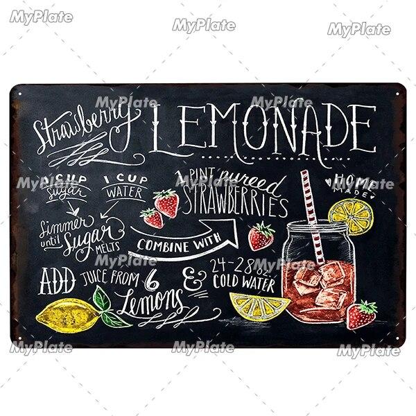 Foods Fruit Vintage Metal Sign Tin Sign Vintage Cafe Decoration Plaque Home Wall Decor Bar Sign Home Decor Poster Drop Shipping