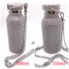 350ml/500ml Diamond Thermos Bottle Insulated Rhinestone Vacuum Cup Stainless Steel Flask Bottle Drinking Kettle