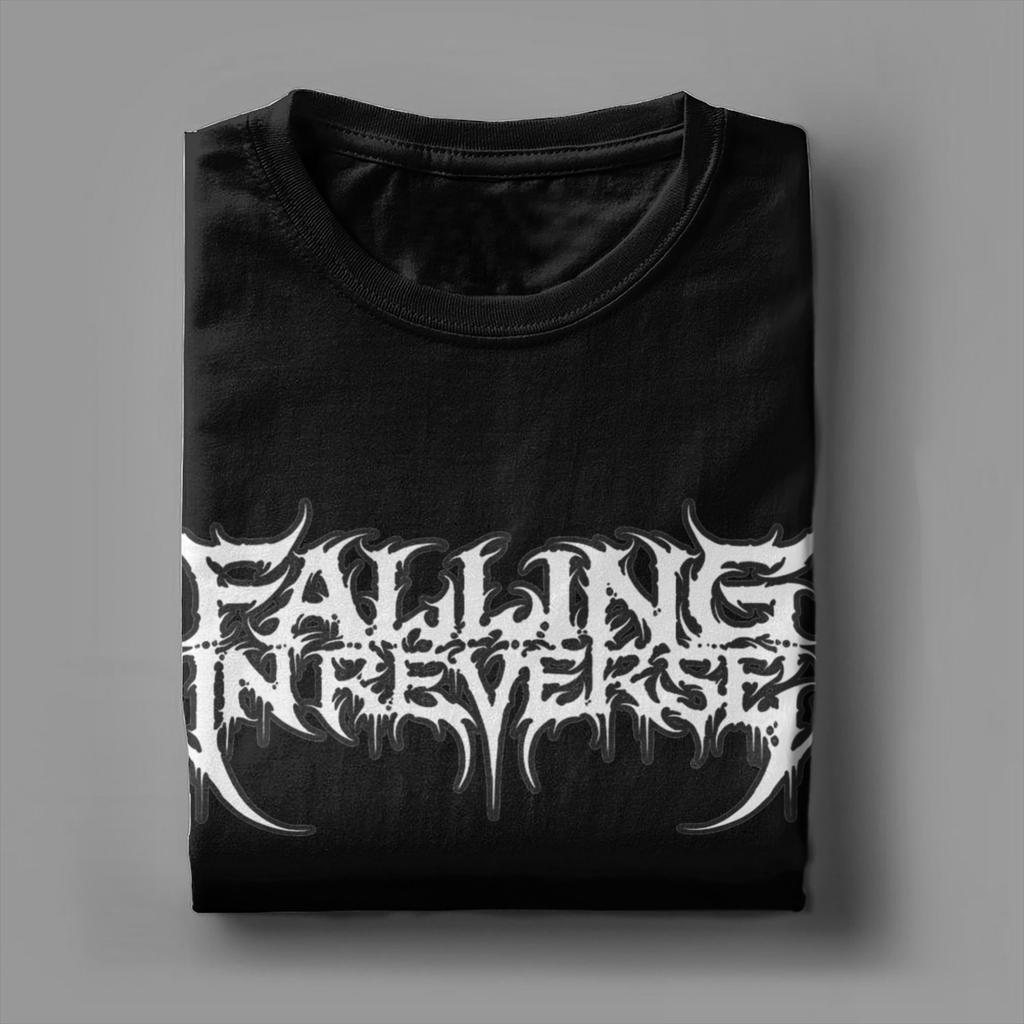 Мужская Женская Футболка Тяжелый Метал Группы Falling In Reverse из Чистого Хлопка с Принтом Одежда в Стиле Поп-панк