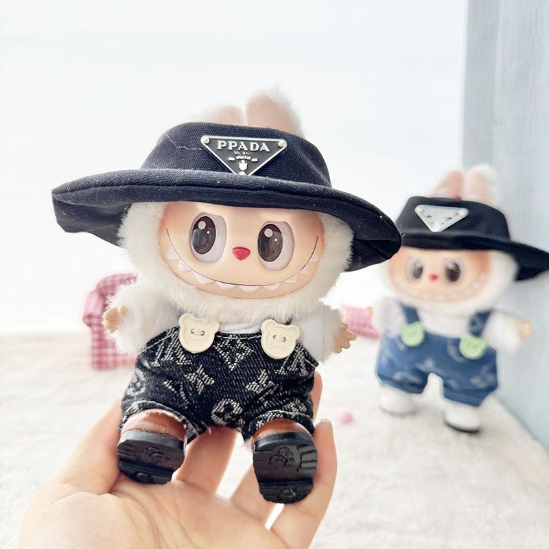 17 см одежда для куклы Лабубу джинсовая четырехлистный клевер комплект наряд аксессуары одежда своими руками детский подарок милая принцесса (Исключая куклы)