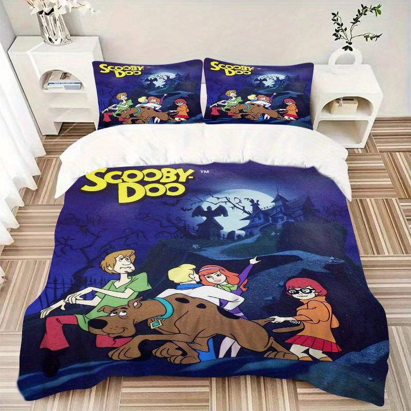 Набор из 3 предметов: Пододеяльник Scooby Doo Mystery - Мягкое и уютное постельное белье для спальни, гостевой комнаты и общежития, 3-piece Set 1 Пододеяльник + 2 Наволочки