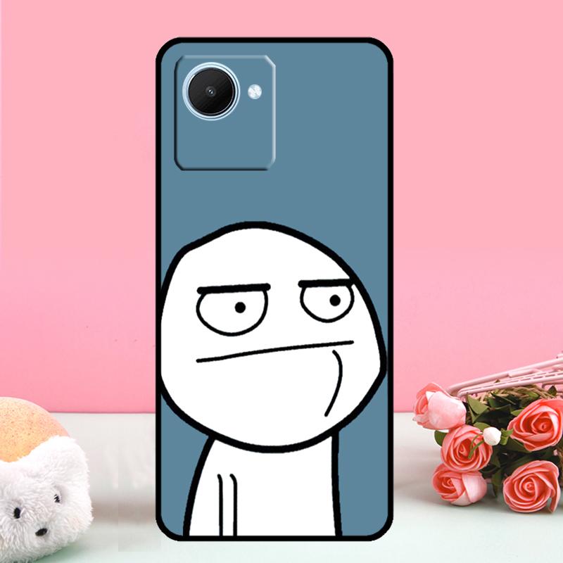 Забавный человечек средний палец для Realme 9 10 11 12 Pro Plus GT Neo 5 GT3 C11 C30 C31 C33 C35 C25s C21Y C51 C55 C53 чехол
