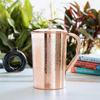 Full Embossed Design Copper Jug Pitcher with Brass Knob, Storage & Serving Water, Yoga Ayurveda Healing, Volume- 2000 ML