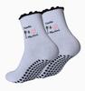 Yoga Pilates Socks Cherry Embroidery Lemon Bread Design Women's Cotton Warmth All-Season Sports Socks One Size Fits All