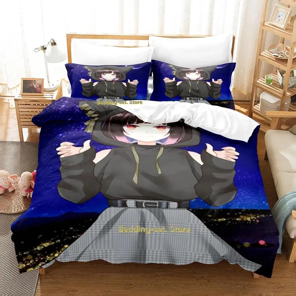 Комплект постельного белья Hana Yomeguri Single Twin Full Queen King Size Bed Set Adult Kid Bedroom Duvetcover Sets Kawaii Anime Bed Sheet Set