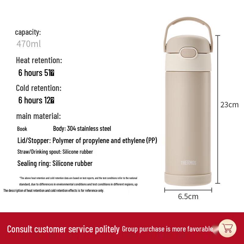 THERMOS Insulated Stainless Steel Straw Water Bottle