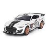 1/24 Ford Mustang Shelby GT500 Alloy Sports Car Model Diecast Metal Toy Car Model High Simulation Sound and Light Childrens Gift