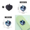 Adorable Cartoon Character Brooch Featuring Heart Shape And Blue Flame Aesthetic
