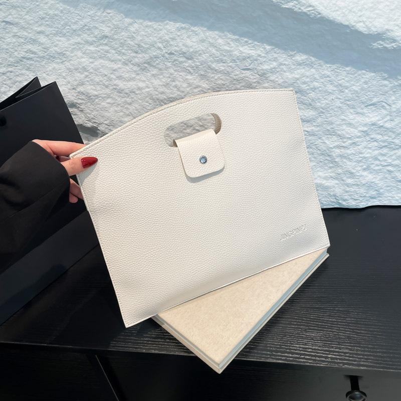 Office Worker Handbag Book Bag Portable Large Capacity Simple Korean Version Commuter Bag Women 2025 Solid Color Women's Bag Tide