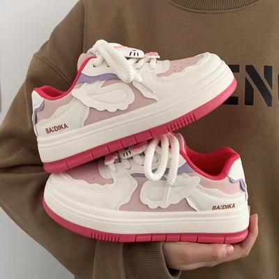 Женские туфли Big Head, черно-белые, с пандой, студенческие, универсальные, на толстой подошве, весенние, белые туфли