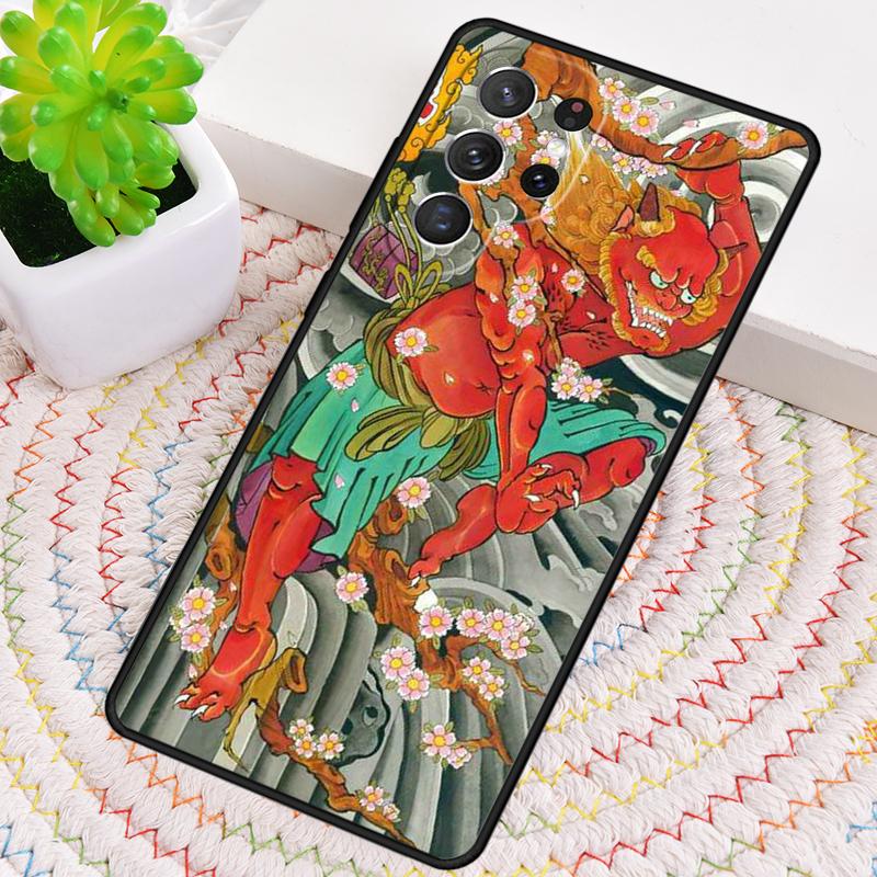 TPU чехол для телефона Самурайский Демон для Samsung Galaxy note 10 pro S26 S25 S24 S23 S22 Ultra Plus S21 FE S20 Ударопрочный чехол