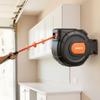 VEVOR Retractable Air Hose Reel, 30m x 9.5mm PVC Air Hose Max 300PSI, Enclosed Air-Compressor Hoses Reel Auto Rewind with 2m Lead in