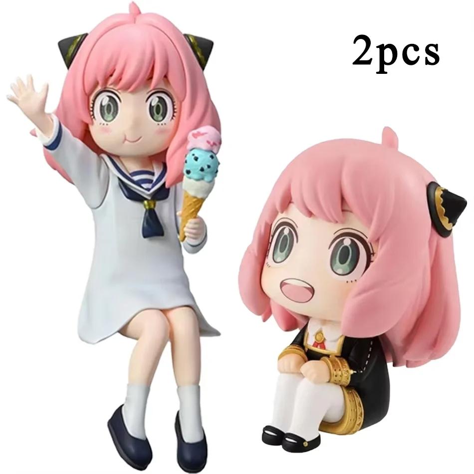 Anime Peripheral Spy Family Statue Anya Cosplay Figure 2d Double-Ended Interchangea Model Desktop Decoration Birthday Gifts