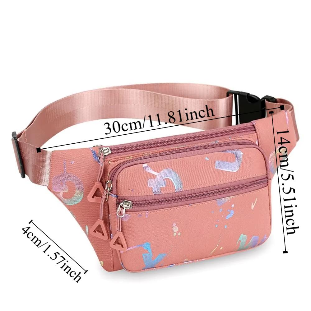 Large Capacity Women's Fanny Pack Waterproof Crossbody Chest Bag Multi-layer Crossbody Bag  Daily