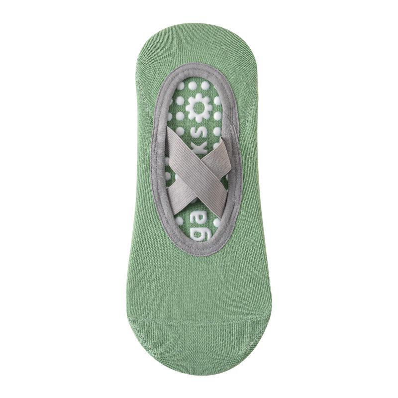 Женские нескользящие силиконовые носки для йоги и пилатеса - Дышащие, Влагоотводящие, С открытой пяткой