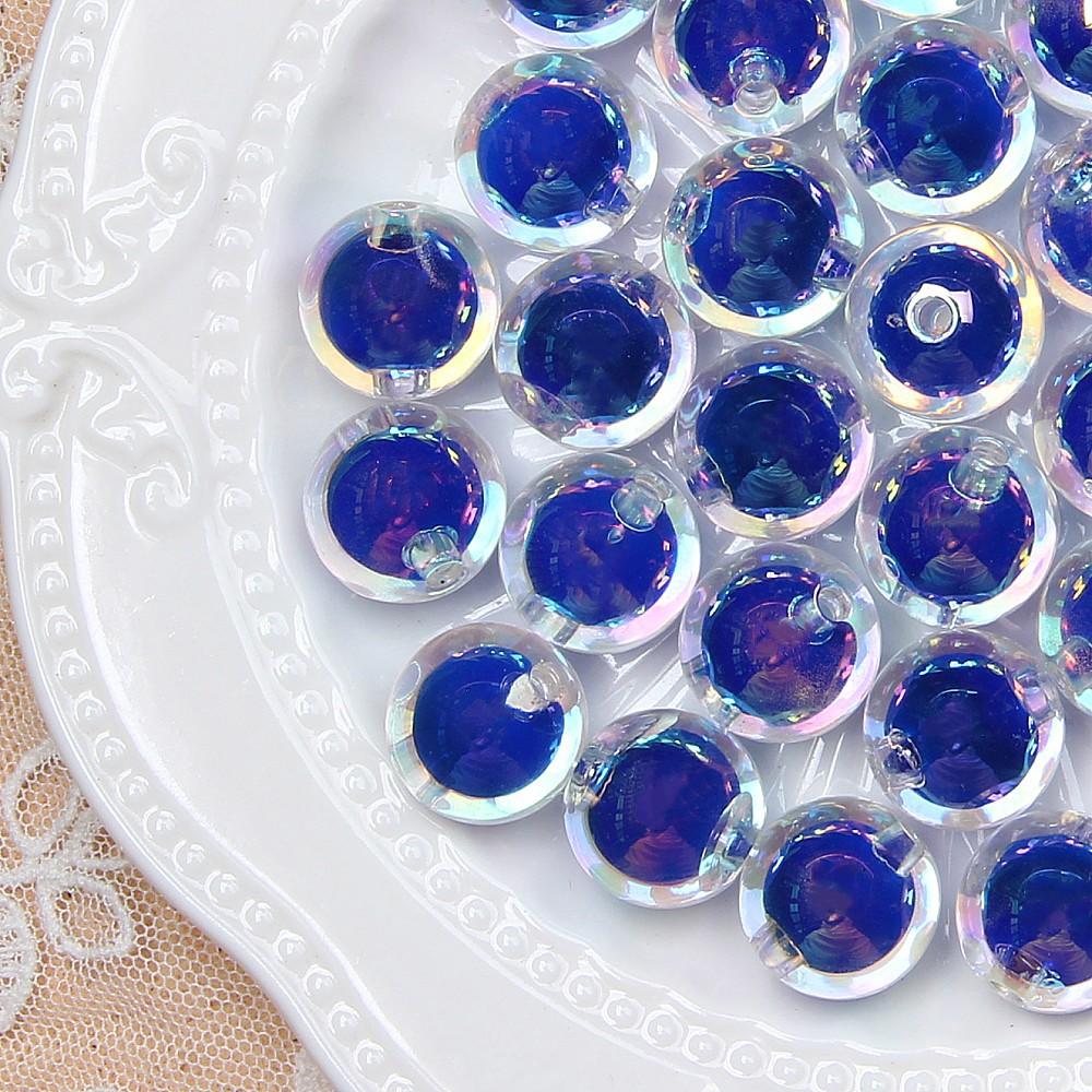 10/60Pcs 16Mm Round Mixed Color Shine Smooth Acrylic Spacer Beads For Jewelry Making Diy Handmade Bracelet Necklace Accessories